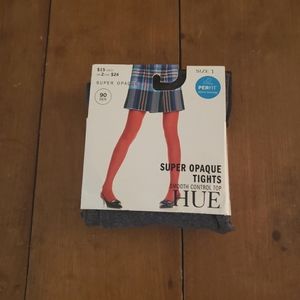 Hue super opaque tights! Graphite heather gray. Size 1 see photo for size chart.